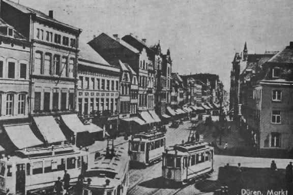 D�ren,
              Marktplatz 1938, "Rangierbahnhof"