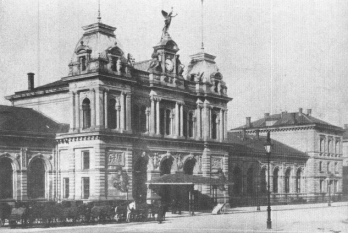 Der
                      Hauptbahnhof von Mainz, 1900 ca.