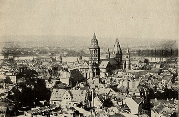 Mainz, Sicht auf die Altstadt mit Dom 1929
                      [12]