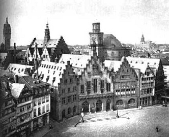 Frankfurt am Main,
                      Hauszeile am Rmerberg, 1920 ca.