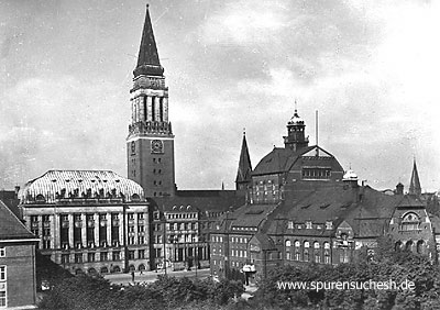 Rathaus
                    und Stadttheater Kiel, 1930 ca.