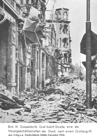 Bild 81: D�sseldorf, Graf-Adolf-Strasse in
                        Ruinen, 1943 ca.