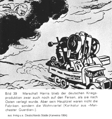 Bild 39: Die deutsche Rstungsindustrie
                          wird nach Ostdeutschland verlagert. Karikatur
                          des Manchester Guardian, 1943 ca.