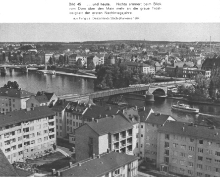 Bild 45: Frankfurt am Main 1960er Jahre,
                        Blick nach Sachsenhausen ber die Mainbrcken,
                        Blick vom Dom