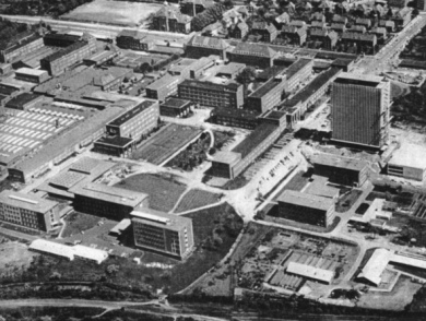 Universitt Kiel,
                      geistlos-lieblose Schachtelbauten 1963