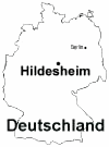 Karte
                    mit der Position von Hildesheim im Deutschland von
                    1991