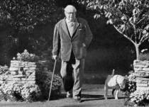 Harris im Jahre 1961 am Stock mit
Kampfhund Harris im Jahre 1961 am Stock mit Kampfhund