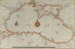 Karte von
Piri Reis, das Schwarze Meer Karte von
Piri Reis, das Schwarze Meer