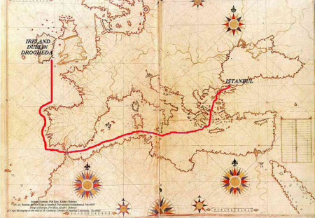 Karte von Piri Reis, Mitteleuropa und
Südeuropa Karte von
Piri Reis, Mitteleuropa und Südeuropa