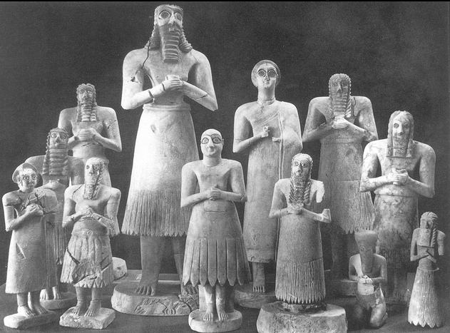 G�tterstatuen aus dem
                        Tell Eshnunna, Museum in Bagdad, Irak