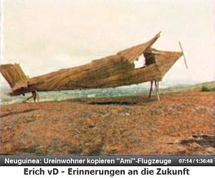 Neuguinea, die Ureinwohner kopieren
                  "Ami"-Flugzeuge aus Bambus und Stroh