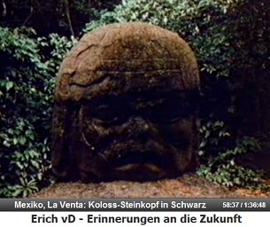 Mexiko, La Venta, Steinkopf-Koloss in Schwarz