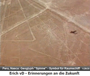 Nasca in Peru, der Geoglyph "Spinne"