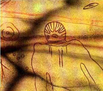 Tassili, astronauta
grande con ovni Tassili, astronauta grande con
ovni