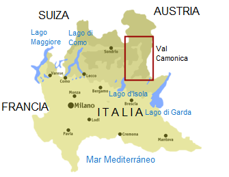 Mapa con el Val Camonica en
la Lombardía en Italia del Norte Mapa
con el Val Camonica en la Lombardía en Italia
del Norte