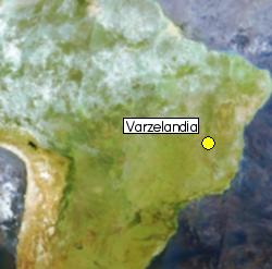 Foto satelital con la
posición de Varzelandia en Brasil Foto satelital con la
posición de Varzelandia en Brasil