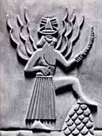 El dios gigante
Shamash / Utu, relieve El dios
gigante Shamash / Utu, relieve