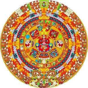 Piedra del sol,
calendario colorado en rojo, naranja
y amarillo Piedra del sol, calendario
colorado en rojo, naranja y
amarillo