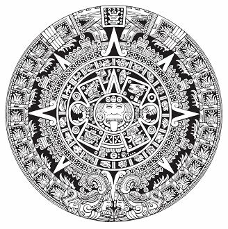 Piedra del sol, calendario, en
blanco y negro para pintar Piedra del sol, calendario, en
blanco y negro para pintar