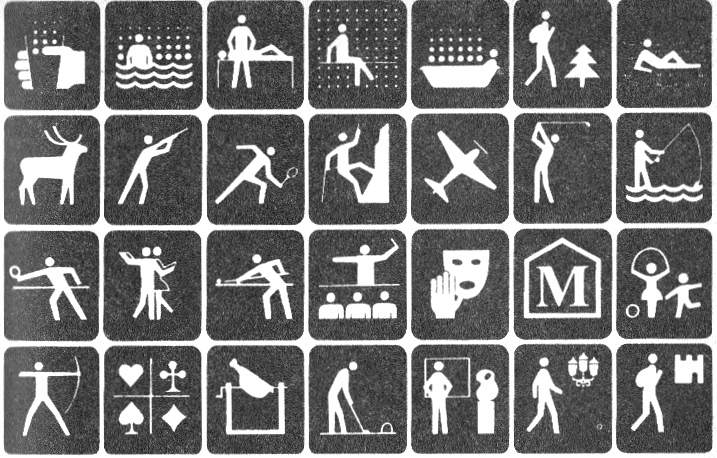 Pictogramas del centro termal de
            Baden-Baden en Alemania