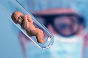 Un muñeco en una
probeta como un feto Un muñeco en una probeta como
un feto