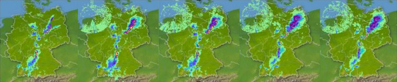 Wolkenkreisel �ber
                der Nordsee gegen Regen in Deutschland, 2.8.2018 1:30
                Uhr