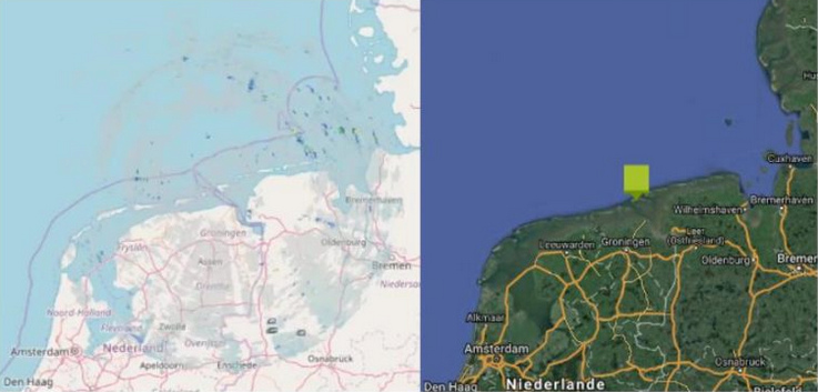 Wolkenkreisel �ber
                  der Nordsee gegen Regen in Deutschland, Nahaufnahme
                  03