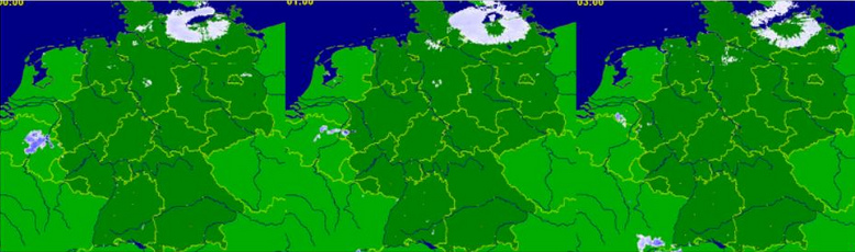 Wolkenkreisel �ber der
                Ostsee Region Warnem�nde gegen Regen in Deutschland