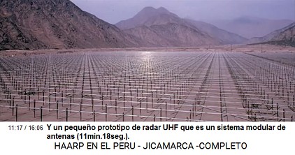 Y un pequeño prototipo
de radar UHF que es un sistema modular de
antenas (11min.18seg.). Y un pequeño prototipo de radar UHF que
es un sistema modular de antenas
(11min.18seg.).