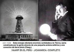 Esta energ�a rebotar�a enormes cantidades
                          a la Tierra y ser�a canalizada por la gente
                          atrav�s de una peque�a antena esf�rica y una
                          conexi�n de tierra (4min.23seg.).