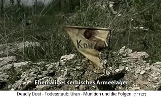 The bombed, Serbian army deposit
is radioactively marked The
bombed, Serbian army deposit is
radioactively marked