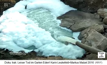 Nasiriya, Abwasser wird ungeklrt
                                  in den Fluss geleitet