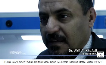 The new heart
                                    center of Nasiriya, the heart
                                    surgeon Dr. Akil al-Khafaji