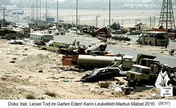 Safwan between Basra and
Kuwait 02, the vehicles were fired
with radioactive NATO nuclear
missiles ("uranium
ammunition"), these wreckages
and the desert dust here are
radioactive, this is NATO atomic
waste contaminating the world!!! Safwan between Basra and Kuwait
02, the vehicles were fired with
radioactive NATO nuclear missiles
("uranium ammunition"),
these wreckages and the desert dust
here are radioactive, this is NATO
atomic waste contaminating the
world!!!