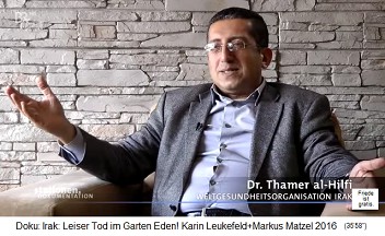 The
                                    WHO representative of Iraq, Dr.
                                    Thamer al-Hilfi, portrait, does not
                                    know much about medicine and his
                                    hospitals in Iraq