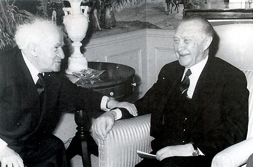 Ben Gurion mit
                        Adenauer 1960