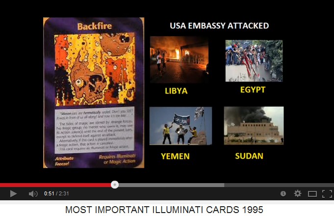 Spielkarte
                        "Fehlzndung" ("Backfire")
                        und Anschlge gegen "US"-Botschaften