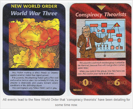 Illuminati card game predicting World War
                        III and indicating conspiracy