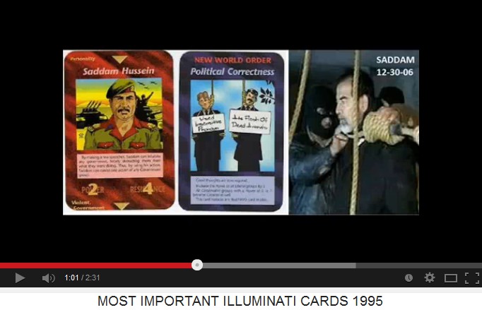 Cards with Saddam Hussein
and "political correctness" of
New World Order (NWO) Cards with Saddam
Hussein and "political
correctness" of New World Order
(NWO)
