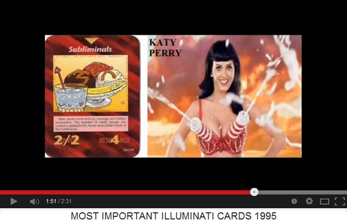 Card
with "Subliminals" - and Katy Perry
with breast milk shooting machines Card with
"Subliminals" - and Katy Perry with
breast milk shooting machines