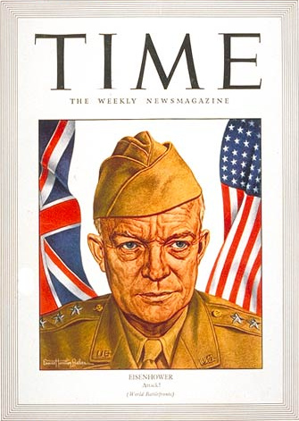 Massenm�rder Dwight Eisenhower als General auf dem
              Cover des Time-Magazin, 16. November 1942