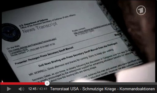 Die Pressemitteilung des
                    Verteidigungsministeriums von 2008