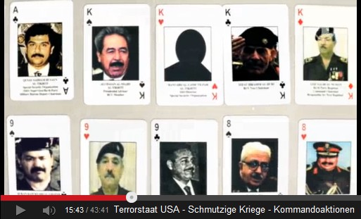 Kartenspiel mit
angeblichen Zielen im Irak. Kartenspiel mit
angeblichen Zielen im Irak.