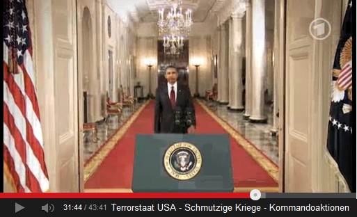 Der Massenm�rder Obama auf
                    dem roten Teppich, der Schwarze Hitler kommt...