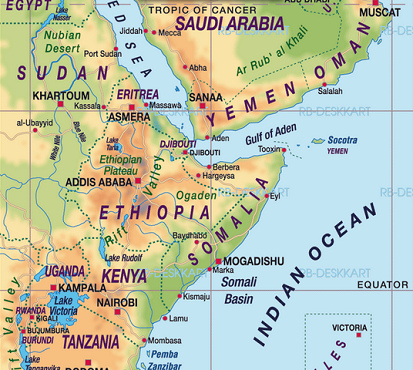 Karte 03: Somalia mit Mogadischu und
Nachbarländern Karte 03:
Somalia mit Mogadischu und Nachbarländern