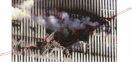Boeing 767 wing span does
not fit into the hole in the WTC tower Boeing 767
wing span does not fit into the hole in the
WTC tower