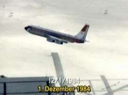 Boeing ferngesteuert, Experiment 1984,
                          Start