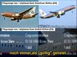 Die Flugzeuge von United Airlines (UA)
                          sind noch als "gltig" gelistet:
                          "valid".