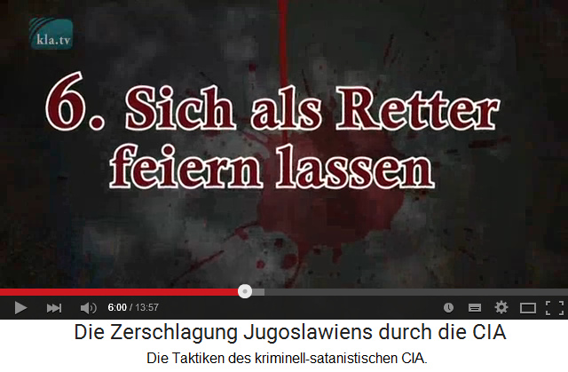 Der
                    kriminell-satanistische CIA l�sst sich als
                    "Retter" feiern