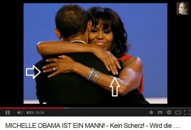 Michael Obama d�guis� comme
                      "First Lady" ("Michelle
                      Obama") avec son annulaire long masculin 03
